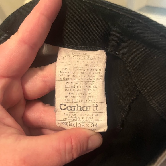 Carhartt mens 38 x 34 black industrial work pants - Picture 8 of 8